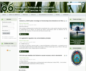 abesca.org: ABESCA - Asociación Boliviana de Educación Superior en Ciencias Agrarias y Afines
Joomla! - el motor de portales dinámicos y sistema de administración de contenidos