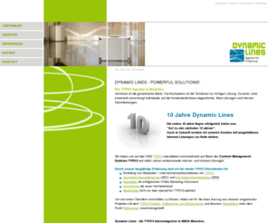 dynamic-lines.org: TYPO3 Agentur München - Webdesign, CMS, Webhosting uvm. - Dynamic Lines GmbH
Dynamic Lines GmbH - Die TYPO3 Agentur in München setzt das Content-Management-System TYPO3 bei der Umsetzung Ihrer Internet-Projekte ein.