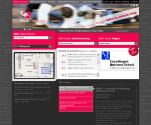 mba.de: MBA.DE - Unabhängige Plattform für MBA, Master und GMAT
www.mba.de ist die deutschsprachige Informationsplattform für MBA-, EMBA-, Master-, MSc-, LL.M-, DBA- und PHD-Ausbildungen. MBA.DE unterstützt vor, während und nach dem Studium. Für Interessenten, Studierende, Absolventen und Unternehmen.