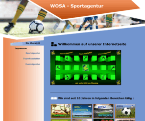 wosa-sportagentur.net: WOSA - Sportagentur
 . . . wir unterstützen Vereine, Verbände, Firmen und Schulen ! 