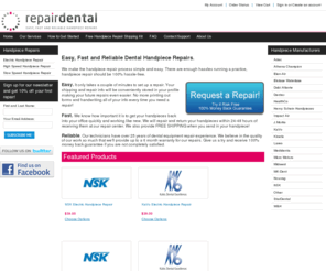 repairdental.com: Repair Dental Handpiece Repairs - Midwest, Kavo, Star, Bien Air, Centra, Athena Champion, Lares, Lynx, Medidenta, NSK, W&H, Dabi Atlante, NSK, W&H, MK-dent
Handpiece Repairs - High Speed Handpiece Repairs, Slow Speed Handpiece Repairs, Electric Handpiece Repairs - Easy, Fast and Reliable Dental Handpiece Repairs.