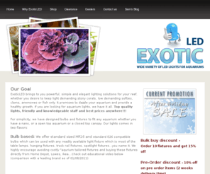 exoticled.com: - Home
ExoticLED provides the best lighting options for saltwater and freshwater aquaria