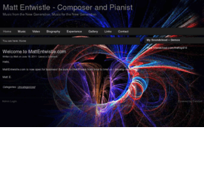 matthewentwistle.com: Matt Entwistle's Music Portfolio
Matt Entwistle's Music Portfolio.