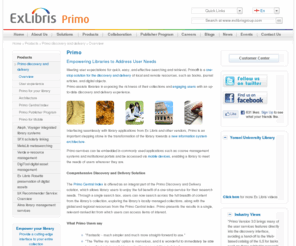 meetprimo.com: Ex Libris the bridge to knowledge, Overview
Provide a brief description of your web site