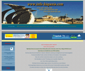 info-hispania.com: info-hispania.com Informationen fuer und ueber Spanien das Land Valencia Vinaros Benicarlo Peniscola Calig Cervera  die costa azahar und das Umland
Informationen rund um die costa azahar , peniscola , benicarlo , vinaros , Kleinanzeigen , Gastronomie , Aerzte , Handwerker , Serviceleistungen 