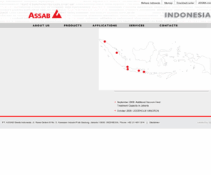 assab-indonesia.com: ASSAB Group - Tool Steel, Strip Steel
You will find an ASSAB representative in approximately 50 countries all over the world, ready to supply you with the best steel the market can offer, together with services and the know-how that only long-standing experience brings. 