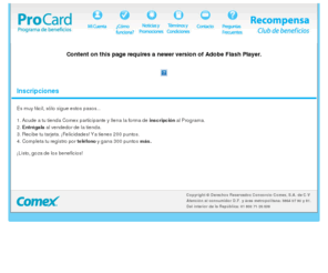 comexprocard.com: Recompensa :: Club de beneficios
