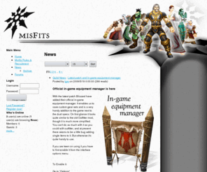 misfits-gaming.com: Guild News - Latest patch and In-game equipment manager  - News : The Misfits
Misfits-gaming is a World of Warcraft guild