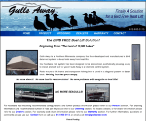 seagullsonboatlift.com: Gulls Away Bird Deterrent System
Gulls Away is a bird deterrent hardware rod system that keeps birds away from boat lifts