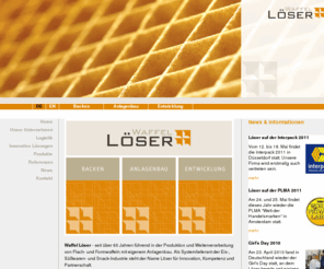 waffel-loeser.com: Waffel Löser - Produktion und Weiterverarbeitung von Flach- und Formwaffeln mit eigenem Anlagenbau: Home
Waffel Löser produziert und verarbeitet Flach- und Formwaffeln für die Eis-, Süßwaren- und Snack-Industrie. Der Name Löser steht für Innovation im Anlagenbau.