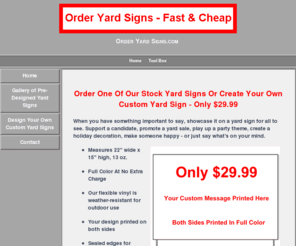 orderyardsigns.com: Order Yard Signs - Custom Yard Signs That You Design
Order Yard Signs - Custom Yard Signs That You Design