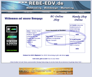 rebe-edv.de: Einfach flexiblen Tarif oder Flatrate zusammenstellen! Günstige Handyverträge mit und ohne Handy!
Bei uns erhalten Sie kostengünstig Webdesign, Webhosting, Webspace und Marketing. Günstige Handyverträge mit und ohne Handy! Bei uns bekommen Sie günstige Handy Tarife!