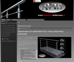 balustradybalkonowe.com: Balustrady balkonowe ze stali nierdzewnej, elementy balustrad
Avis - dystrybutor elementów balustrad, balustrady balkonowe ze stali nierdzewnej. Gotowe systemy balustrad, elementy balustrad. Atrakcyjne ceny.