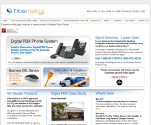 fibernetics.ca: Welcome to Fibernetics - The Home of Free Business Phone Lines
