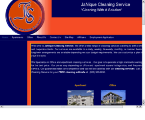 janiquecleaningservice.com: Cleaning With A Solution
JaNique Cleaning Service is a professional, insured, and bonded company that offers a wide range of services for commercial and corporate clients.