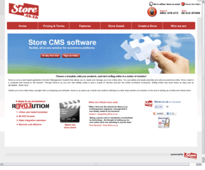 store.co.za: Store.co.za |  Content Management System | CMS | Online Shopping Basket | PayPal | Natal | Durban
Create your own online shop overnight with our shopping cart software Store.co.za opens up a whole new world by offering an online shop solution at a fraction of the cost of setting up a bricks and motor store.
