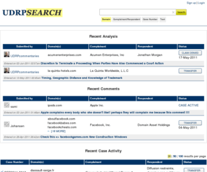 udrpdisputes.com: UDRPsearch - WIPO / NAF / ADR.eu Domain Dispute Search
WIPO / NAF / ADR.eu Domain Dispute Search