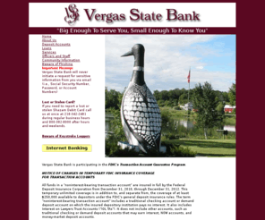 vergasstatebank.com: Vergas State Bank, Vergas Minnesota
Vergas State Bank, Vergas, Minnesota