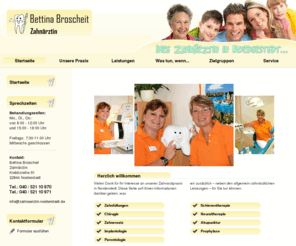 zahnaerztin-norderstedt.de: Zahnarzt Praxis Noderstedt - Zahnärztin Broscheit Norderstedt
Willkommen bei der Zahnarztpraxis von der Zahnärztin Bettina Broscheit in Norderstedt. 