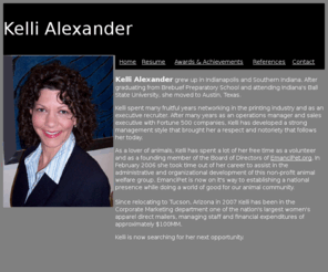 kellialexander.com: Kelli Alexander Profile Web Site
Created with Trellian WebPage