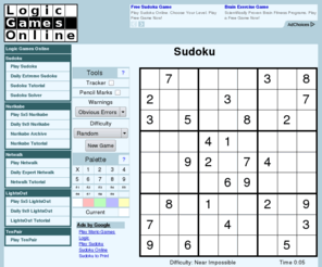 mysudokufix.com: Logic Games Online - Play Sudoku
Play sudoku in your browser, with tools to
help you find the solution.