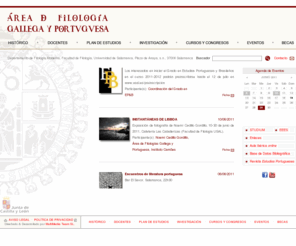 filologiaportuguesa.es: Área de Filología Gallega y Portuguesa. Departamento de Filología Moderna, Facultad de Filología, Universidad de Salamanca
filología, filología portuguesa, filología gallega, facultad salamanca, departamento, filología moderna, salamanca