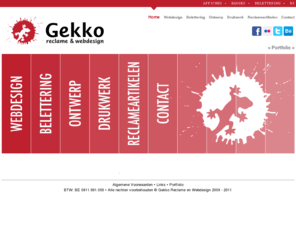 gekko.be: Gekko Reclame en Webdesign
Reclamebureau Gekko te Maldegem: professionele en creatieve reclame.