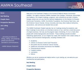 amwa-se.org: American Medical Writers Association - Southeast Chapter
Website of the American Medical Writers Association - Southeast Chapter