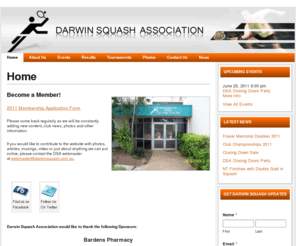 darwinsquash.com.au: Darwin Squash: Home
Darwin Squash Association is Darwin's only Squash Club. DSA offers coaching, pennant competitions, masters squash, junior squash and social squash.