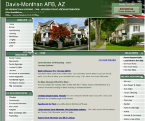 davismonthanhomes.com: Davis-Monthan AFB Housing :: Davis-Monthan AFB, AZ Housing & Relocation Information
Davis-Monthan AFB Housing. Housing relocation information & Real Estate Resources for Davis-Monthan AFB, AZ