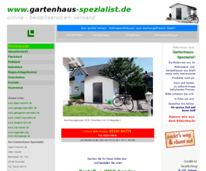 gartenhaus-spezialist.de: Der Gartenhaus-Spezialist...Gerätehaus im Internet aussuchen...auch Blockhaus
Gerätehaus und Gartenhaus-Zubehör, Lieferung von Gartenlaube bundesweit