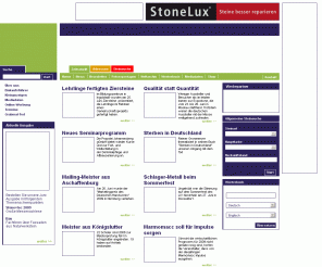 natursteinonline.de: Zeitschrift - Natursteinonline.de - Natursteindatenbank, Firmenverzeichnis, News, Newsletter
Zeitschrift für die Natursteinbranche mit großer Natursteindatenbank, Firmenverzeichnis und Nachrichten aus der Steinbranche