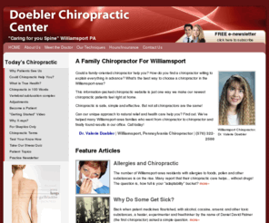 williamsportchiropractic.info: Williamsport Chiropractor, Williamsport PA | Dr. Valerie Doebler
Williamsport chiropractor, Dr. Valerie Doebler of Doebler Chiropractic. Call the chiropractor in Williamsport who cares: (570) 322 2500