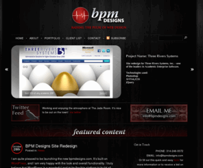 bpmdesigns.com: BPM Designs
Raising the Pulse of Web Design