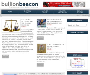 bullionbeacon.com: BULLION BEACON: Find Bullion Dealers, Silver & Gold Prices, Precious Metals News
Bullion Beacon offers online resources for bullion and coin collectors including current prices on precious metals, bullion dealers online, silver prices, IRA investment and more.