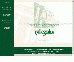 villegiales.com: Constructeur Promoteur Villegiales immobilier nimes - appartements de standing nimes montpellier lyon sud france - vente et gestion locative
Promoteur immobilier Villegiales situé à Nîmes pour acheter et louer des appartements de qualité en Languedoc Roussillon.