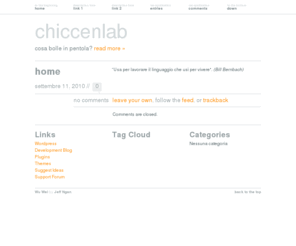 chiccenlab.com: chiccenlab
cosa bolle in pentola?