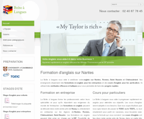 formation-anglais-nantes.com: Formation anglais Nantes, Châteaubriant, Saint Nazaire, Rennes - cours anglais
Formation d'anglais sur Nantes, Châteaubriant, Saint Nazaire, Rennes pour entreprises. Cours d'anglais pour particuliers. Possibilité déplacement en entreprise et prise en charge DIF.