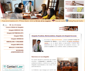 hernandez-vilches.com: Primera consulta GRATIS || Hernandez-Vilches || Abogado Penal, Abogado Madrid, Abogado Matrimonialista
Podrán encontrar la respuesta y solución a sus problemas jurídicos, equipo de abogados especializados en las ramas civil y penal. Teléfono 91 575 90 82