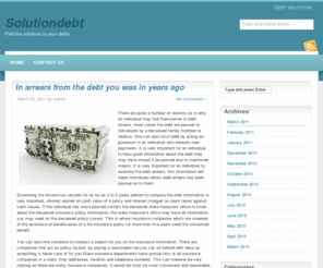 solutiondebt.com: Find the solutions to your debts
Solve your debts today with a custom made debt management solution then use out debt advice to get yourself back on your feet.