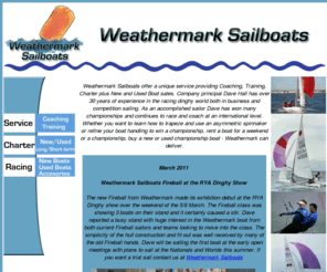 weathermarksailboats.com: Weathermark Sailboats - Dave Hall - fireball
sailing services offered by Dave Hall, international sailing coach and new fireball dinghy 