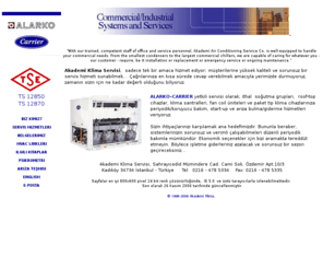 akademiklima.com: >>> Akademi Klima Servisi 
CARRIER marka su sogutma gruplariniz disinda paket tip klima cihazlariniza da (split, rooftop vb) ALARKO-CARRIER yetkili servisi olarak periyodik/koruyucu bakim, sezonluk isletmeye alma ve ariza bulma/giderme hizmetleri veriyoruz. Sizin ihtiyaclarinizi karsilamak ana hedefimizdir. Sistemlerinizin sorunsuz ve verimli calisabilmeleri duzenli periyodik bakimla mumkundur. Ekonomik secenekler icin bizi aramakta tereddut etmeyin. Boylece isletme giderleriniz azalacak ve sorunsuz bir sezon gecireceksiniz.
