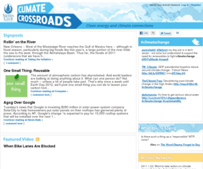 climatecrossroads.org: Climatecrossroads
Climate-change solutions are the focus of this social network and community hosted by the Sierra Club. You'll find tips, actions, events, and recipes to help stop global warming.