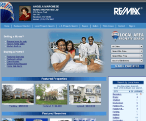 angelashouses.com: Angela Marchese - RE/MAX PROPERTIES LTD - Search Properties in Bucks & Montgomery County Pennsylvania (Newtown, Yardley, Doylestown, Buckingham, Warwick, Abington)
Pennsylvania homes for sale from experienced real estate agents at RE/MAX PROPERTIES LTD