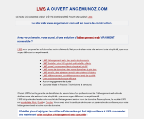 angemunoz.com: LWS - Le nom de domaine angemunoz.com a été réservé par lws.fr
LWS, enregistrement de nom de domaine, lws a reserve le domaine $domaine et s