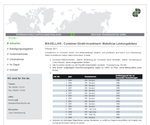 druecker-finanzkontor.de: Aktuelles: Nachrichten zu geschlossenen
  Beteiligungsmodellen | Drücker Finanzkontor GmbH
Internationale Kapitalmarktanlagen - Wir sind die Spezialisten für geschlossene Beteiligungsmodelle und Investmentfonds