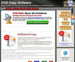 dvdcopysoftware.de: DVD Copy Software
Reviews, Testberichte, Tutorials zu DVD Copy Software wie DVDFab, cloneDVD, DVD Cloner