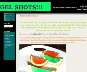 hottoddygirl.com: Best cheap and easy pre-made jello shots! Alcohol and cups included!
Gel Shots brings the party to you! Jello shots come in 6 delicious flavors! Containers and alcohol included. Just poor, chill, and party!