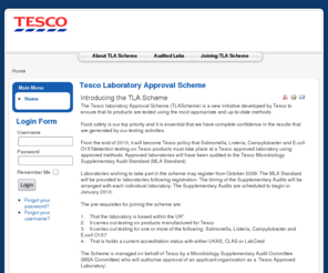 tlascheme.info: Tesco Laboratory Approval Scheme
Joomla! - the dynamic portal engine and content management system