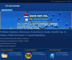 yapiguclendirme.biz: YAPI GÜÇLENDİRME - POLİÜRETAN ENJEKSİYON - YAPISAL GÜÇLENDİRME - SU YALITIMI - RESTORASYON - YAPI KİMYASALLARI - POLİÜRETAN ENJEKSİYON HİZMETLERİ
Yapı Güçlendirme,Restorasyon,Konsolidasyon,Yalıtım,İzolasyon,Poliüretan Enjeksiyon,Tarihi Eser